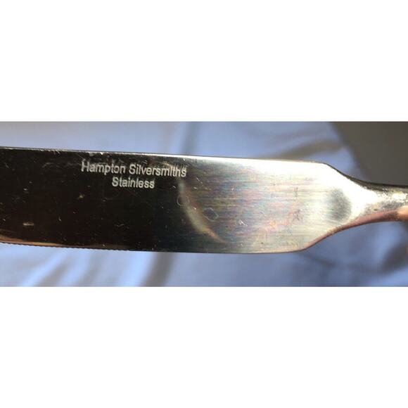 Hampton Silversmiths Flatware 3 Replacement Butter Knives - Picture 4 of 5